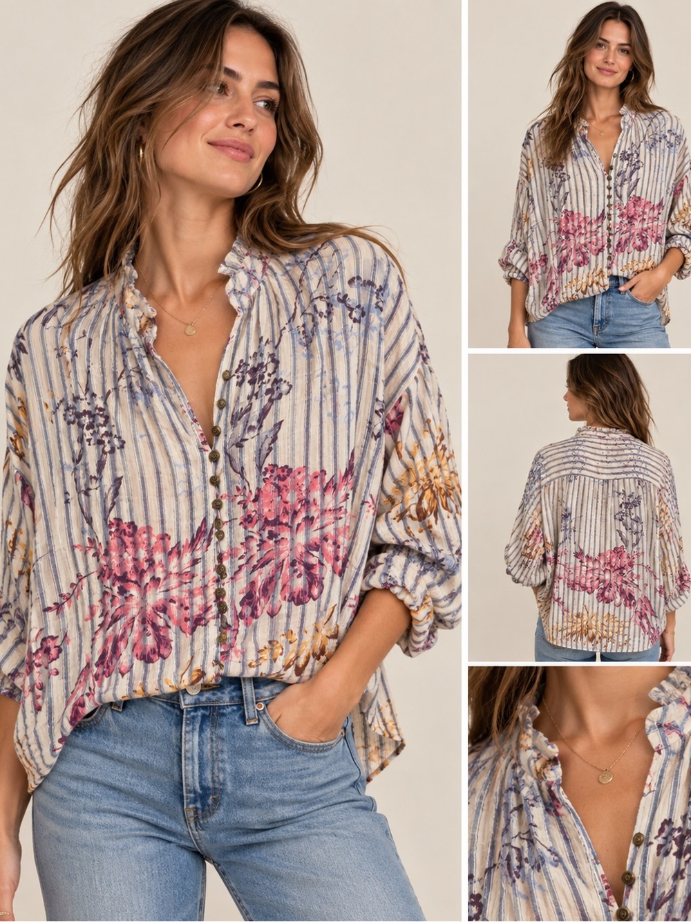 Anthropologie Tavi button-down top by Pilcro